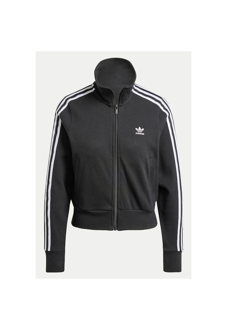 Суитшърт с цип и детайли с лого adidas