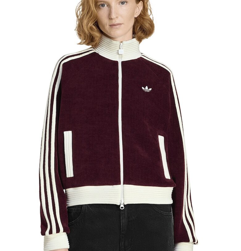 Суитшърт с цип и джобове - Тъмновиолетов adidas Originals