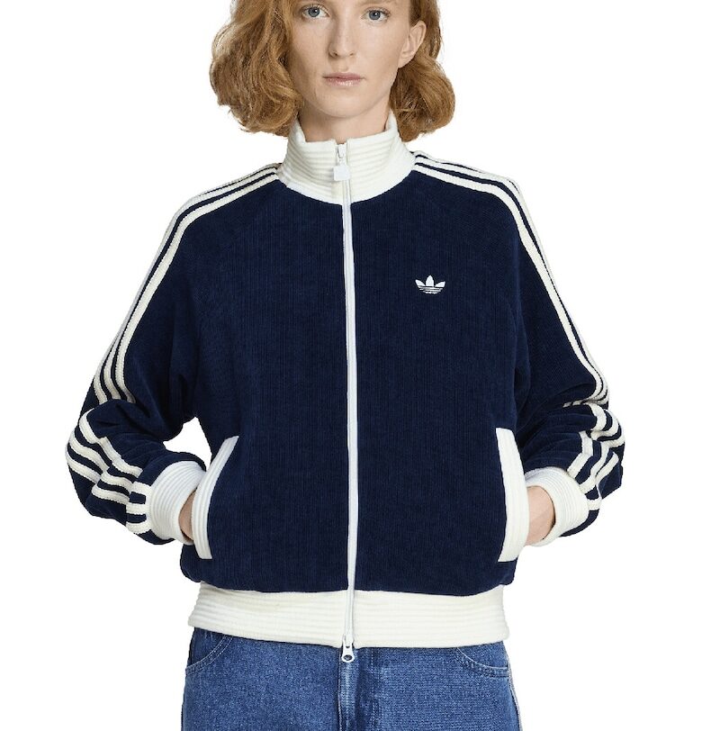 Суитшърт с цип и джобове - Тъмносин adidas Originals