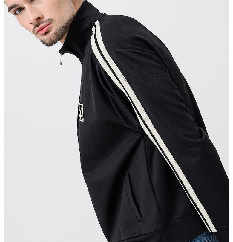 Суитшърт с цип и лого - Бял/Черен CALVIN KLEIN