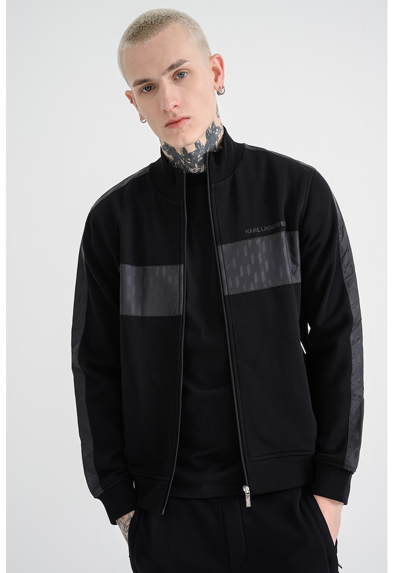 Суитшърт с цип и лого - Черен Karl Lagerfeld
