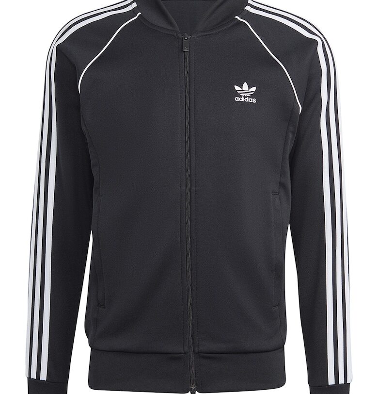 Суитшърт с цип и лого - Черен/Бял adidas Originals