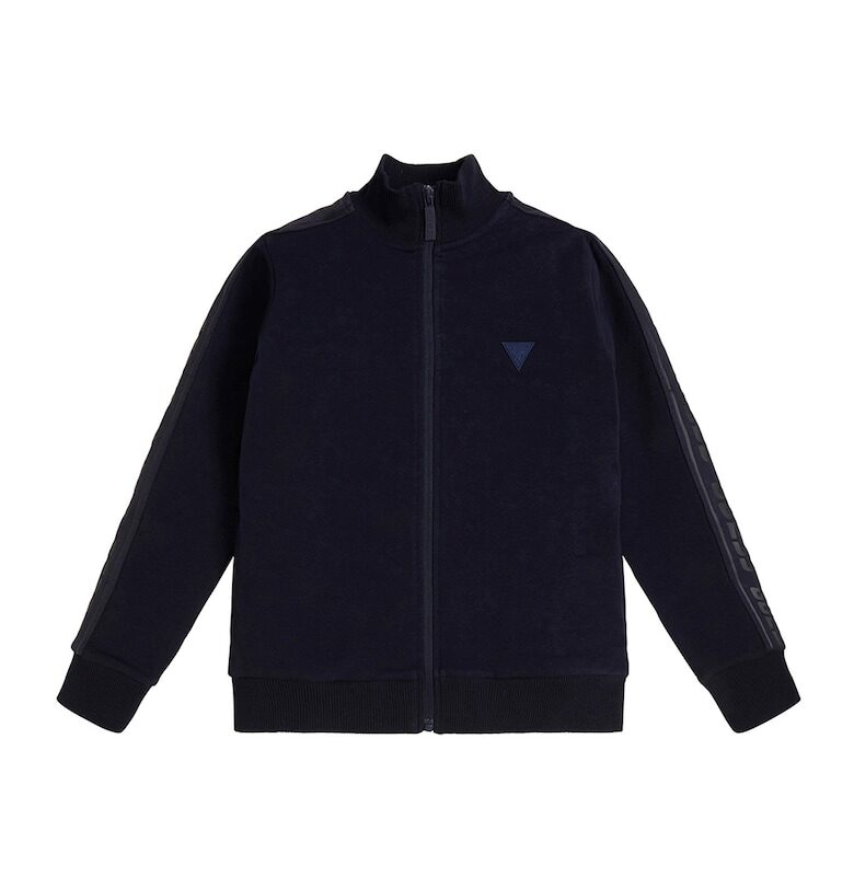 Суитшърт с цип и лого встрани - Тъмносин GUESS KIDS