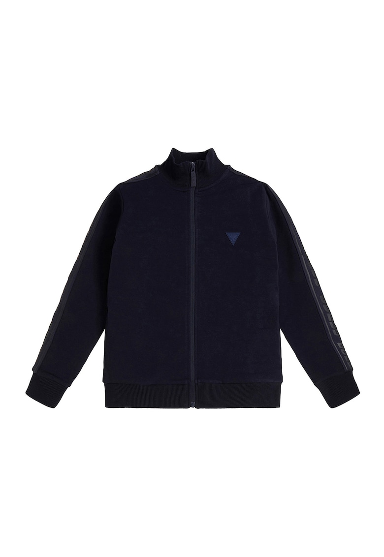 Суитшърт с цип и лого встрани - Тъмносин GUESS KIDS