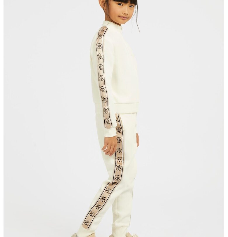 Суитшърт с цип и лоно на ръкава - Бежов/Крем GUESS KIDS