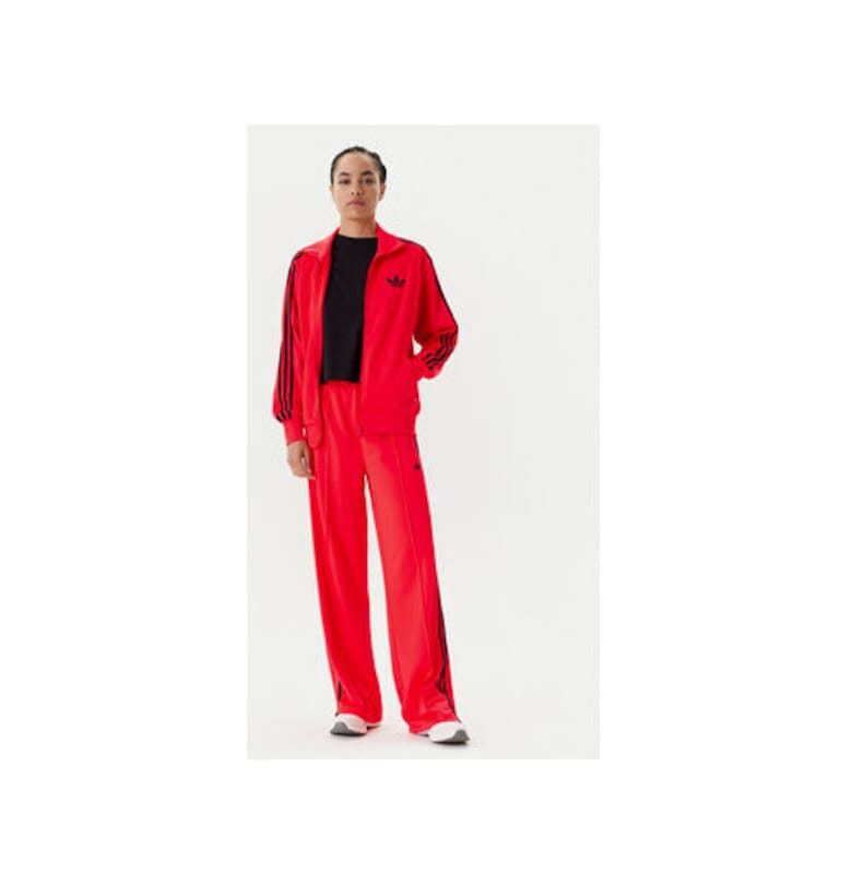 Суитшърт с цип - лого и ръкави с контрастни ивици adidas