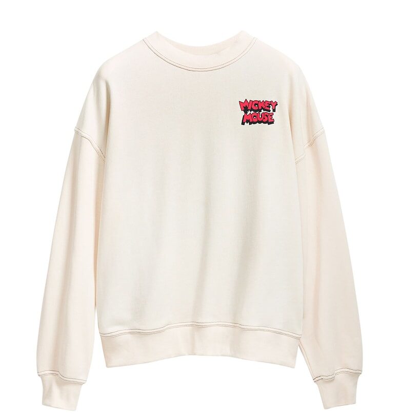 Суитшърт с шарка на Mickey Mouse - Прашно синьо/Пастелнорозов/Крем DESIGUAL