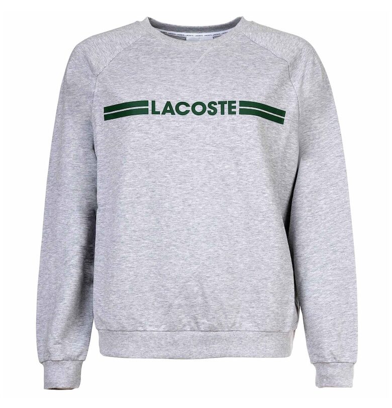 Суитшърт със свободна кройка и лого - Сив Lacoste