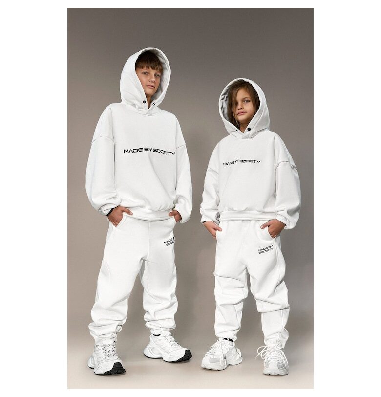 Суичър Създадено от Обществото" - H35901 - Бял" Made By Society