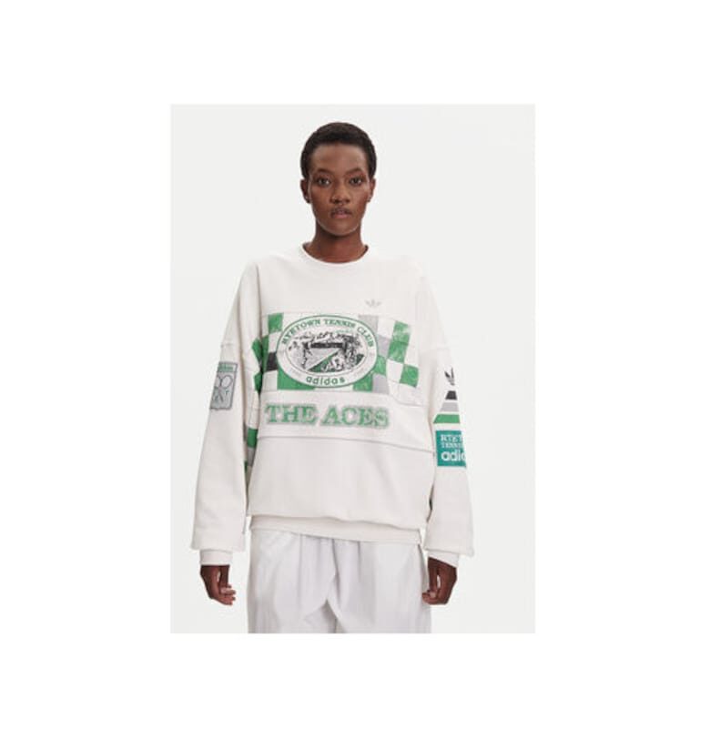 Суичър от памук с дълги ръкави и предно лого adidas