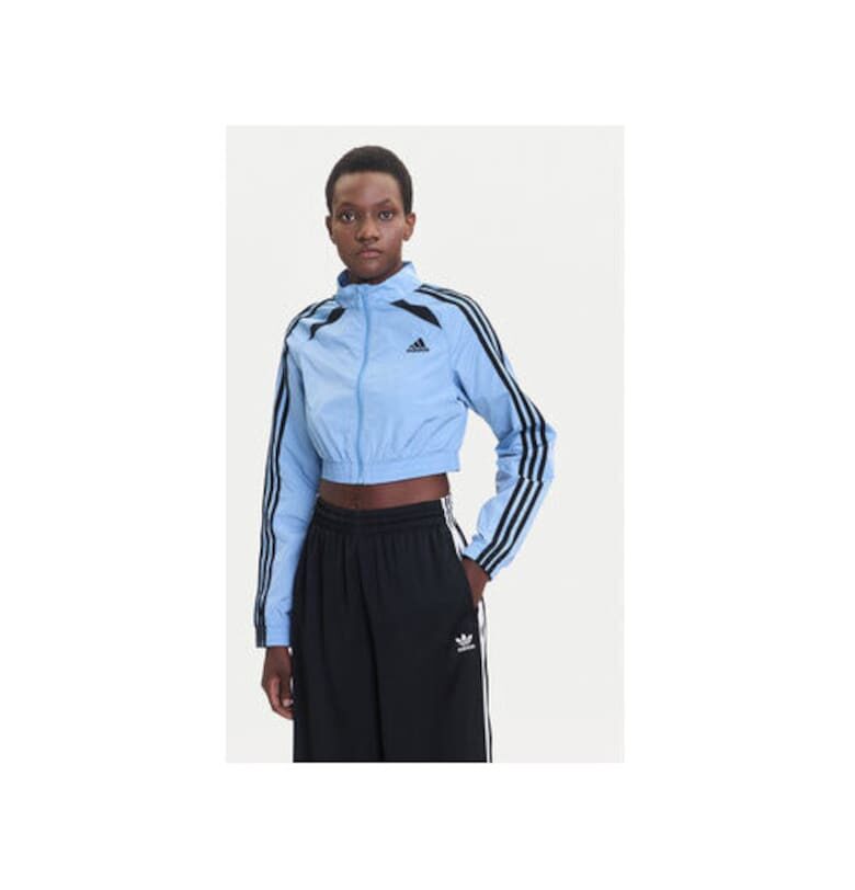 Суичър от полиамидна смес с цип adidas