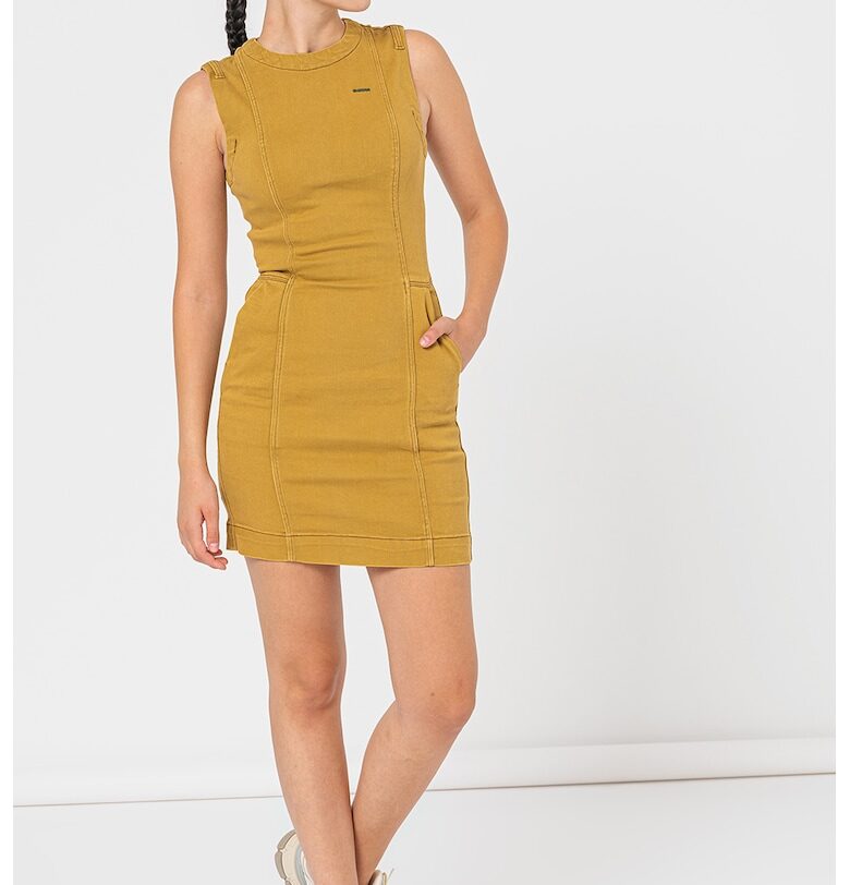 Супер слим дънкова рокля - Маслинено зелено G-STAR