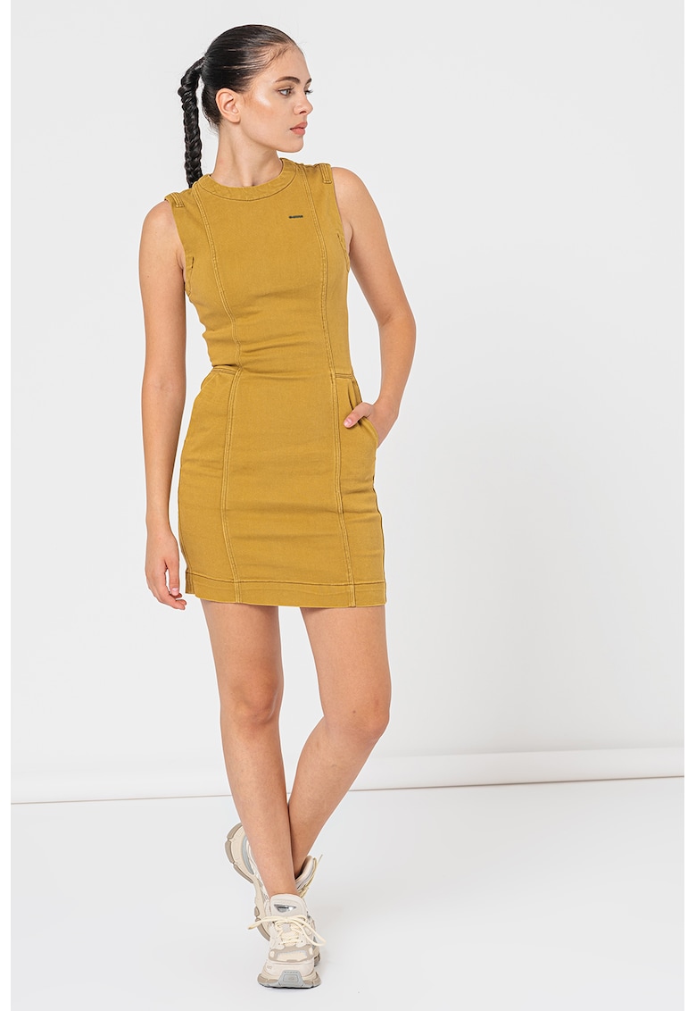 Супер слим дънкова рокля - Маслинено зелено G-STAR