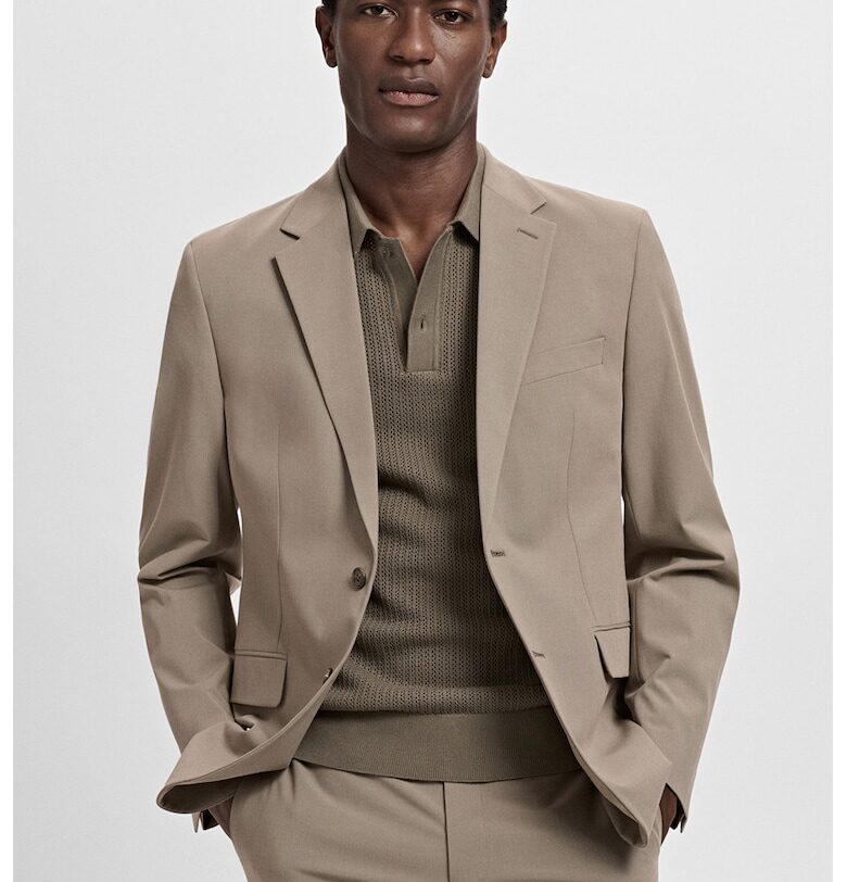 Супер слим сако Milan - Бежов Mango