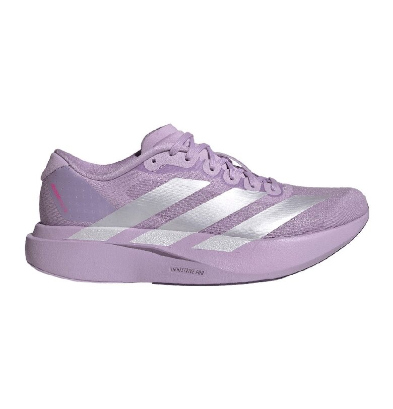 Текстилни обувки Adizero EVO за бягане с метализирано лого - Лилав/Сребрист adidas Performance