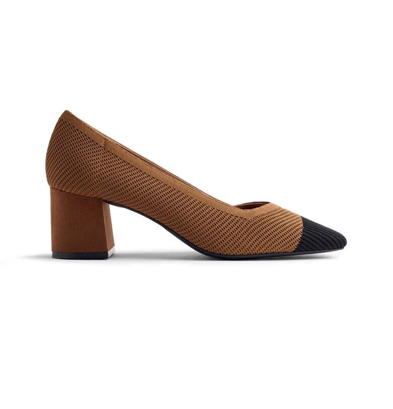 Текстилни обувки Pease с квадратен връх - Сиво-кафяв Gioseppo