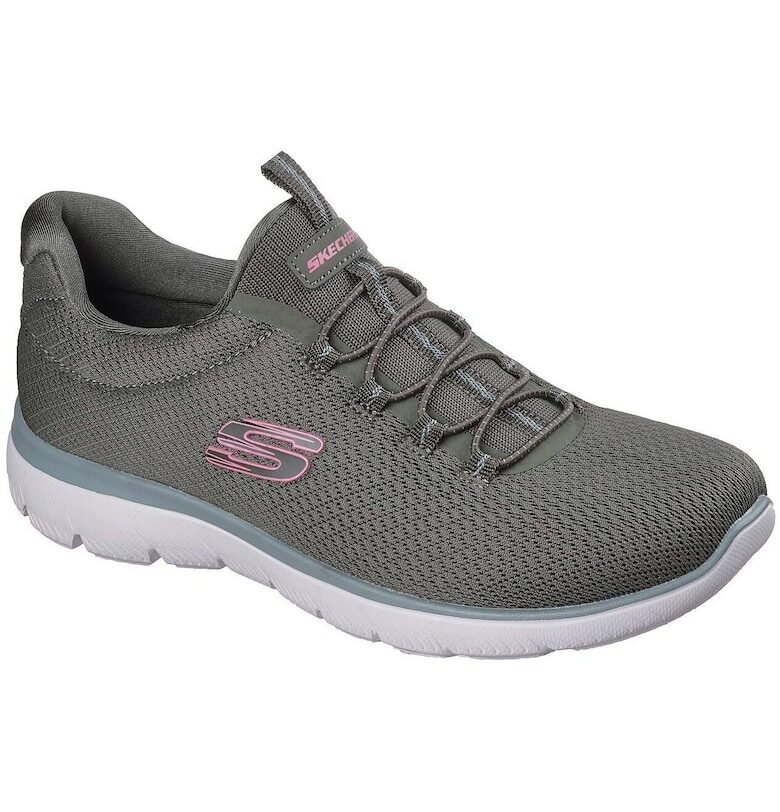 Текстилни спортни обувки без закопчаване - Сив Skechers