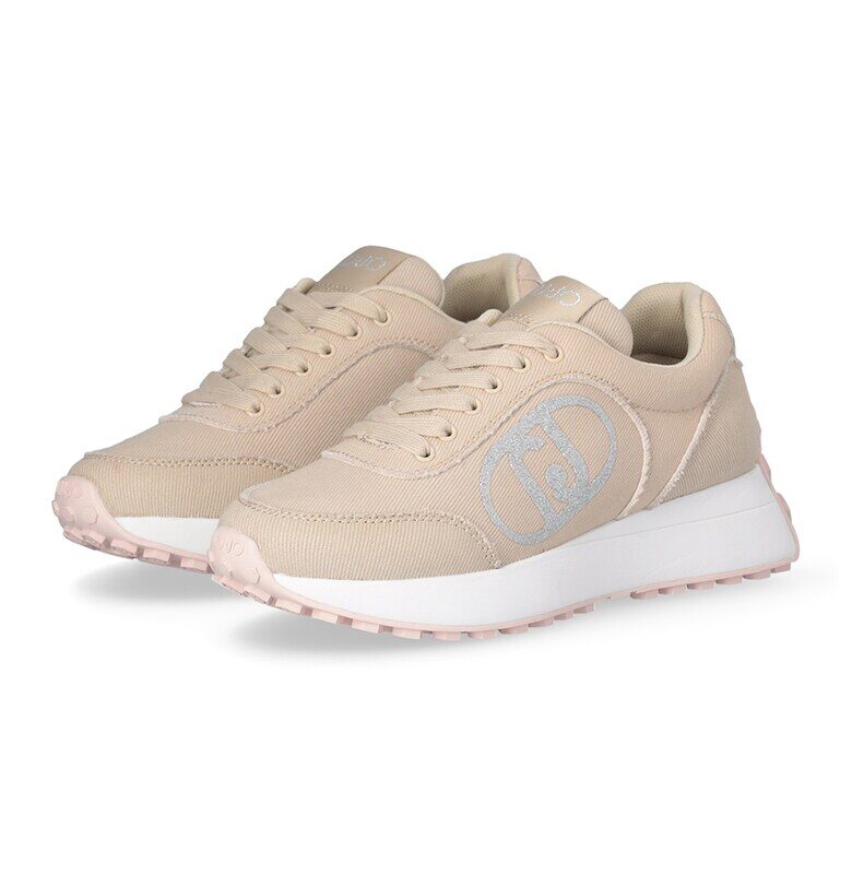 Текстилни спортни обувки с лого - Праскова Liu Jo