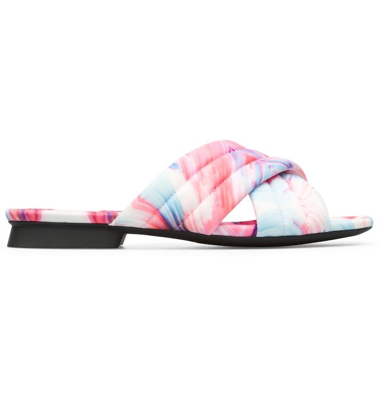 Текстилни чехли Twins с десен - Розово Camper