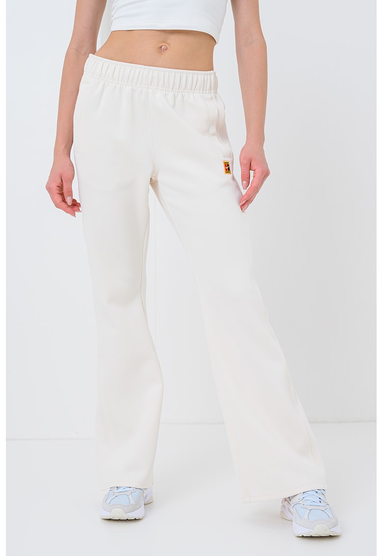 Тенис панталон със средновисока талия и лого - Крем Nike