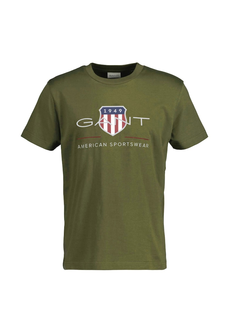 Тениска Archive Shieldс овално деколте и лого Gant