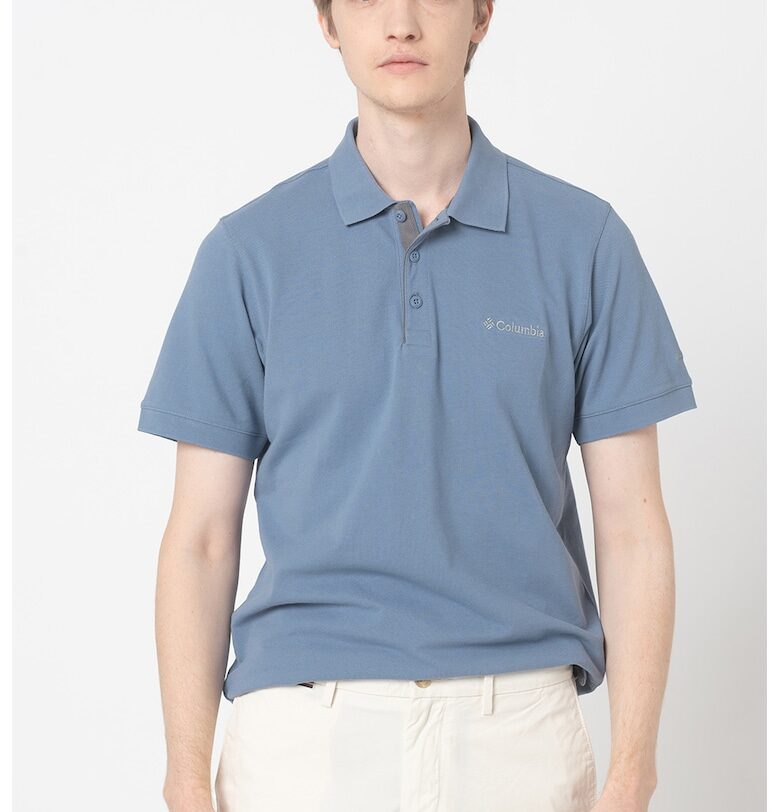 Тениска Cascade Range™ с памук с яка - Тъмносин Columbia