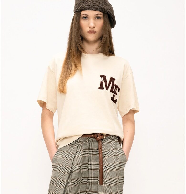 Тениска Celeste с бродиран надпис - Светло бежово Marc Ellis