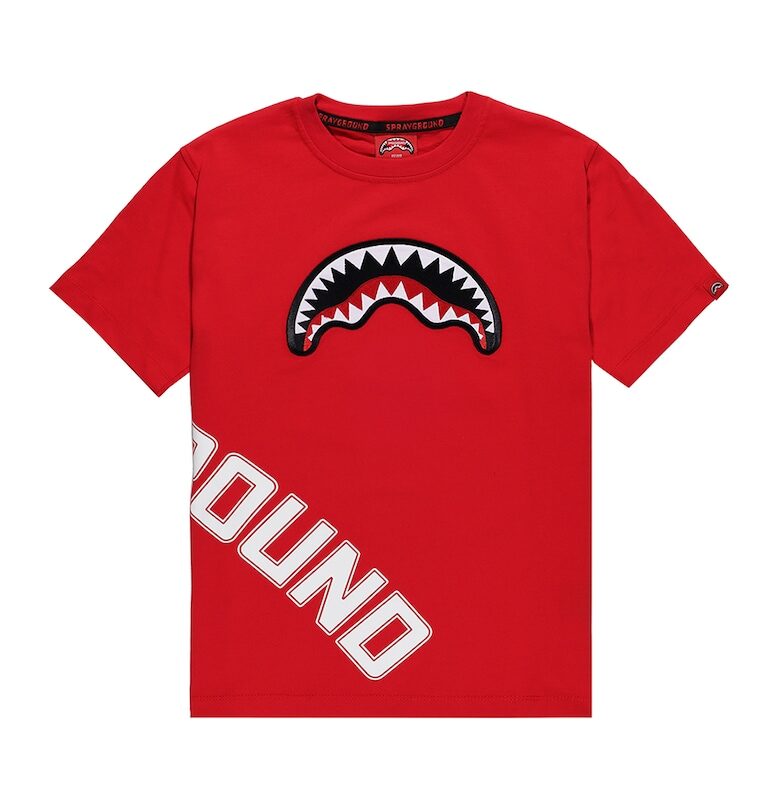 Тениска Daily с лого - Бял/Аленочервен Sprayground