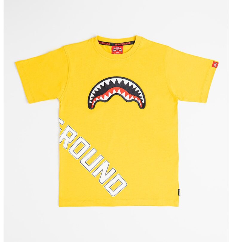 Тениска Daily с лого - Бял/Шафраново жълто Sprayground