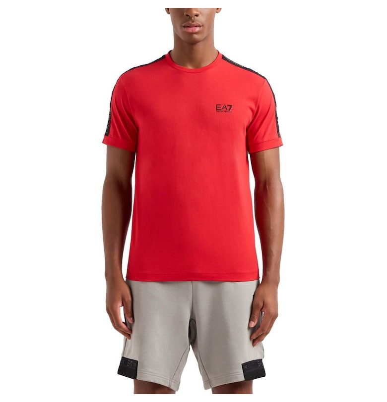Тениска  EA7 Logo Series 30570 - Червен/Черен Emporio Armani