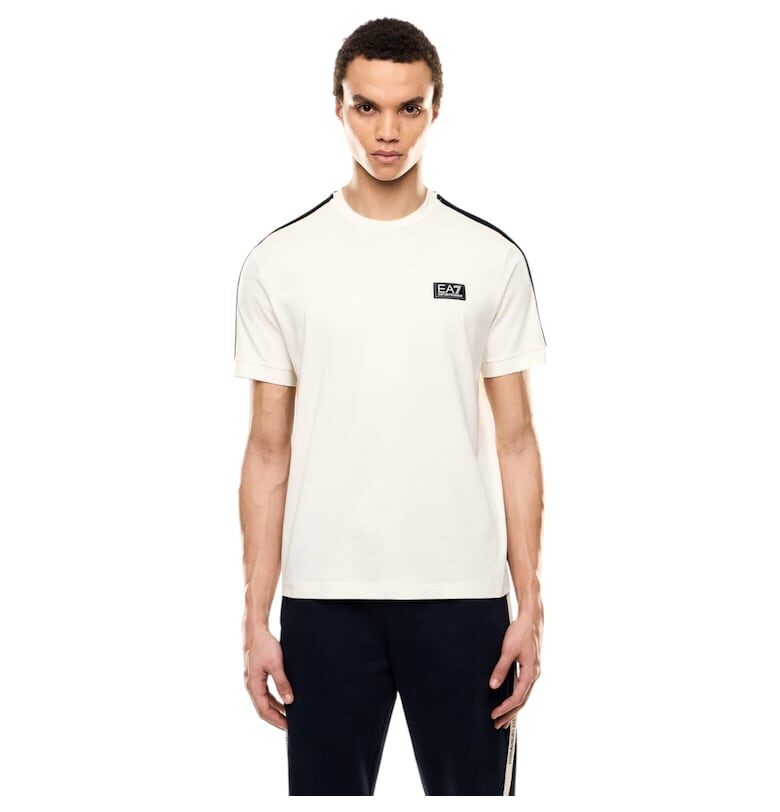 Тениска  EA7 Logo Series M Tape SS 48001 - Бял Emporio Armani