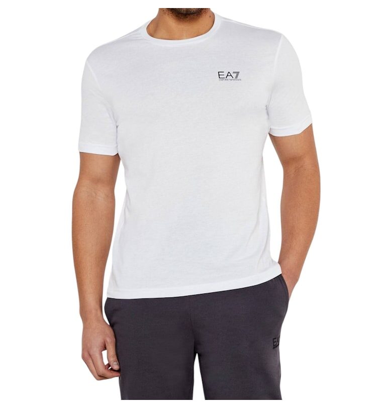 Тениска  EA7 Train Logo Series 40714 - Бял/Сив Emporio Armani