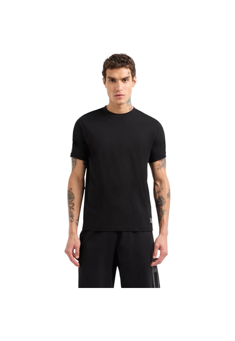 Тениска EA7 Train Logo Series Tape 40708 - Черен Emporio Armani