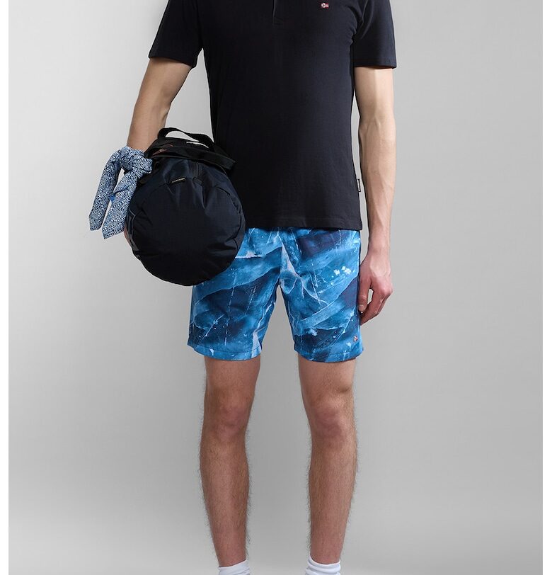 Тениска Ealis с яка и стандартна кройка - Черен Napapijri