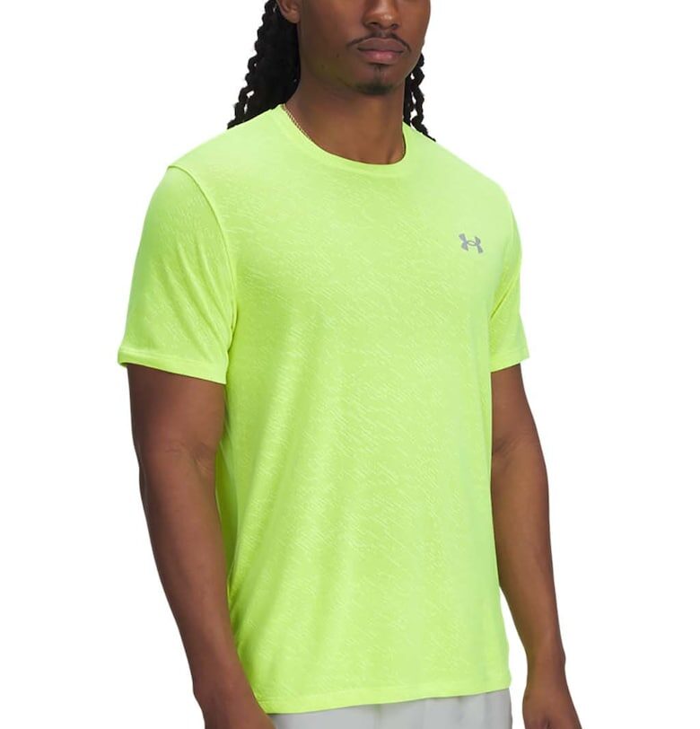 Тениска Launch Camo за бягане - Неоново зелено Under Armour