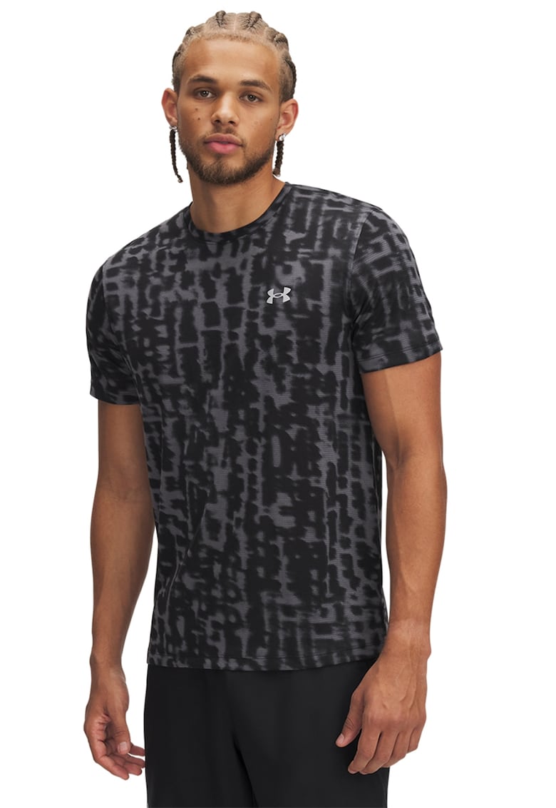 Тениска Launch за бягане със светлоотразителни детайли - Черен/Tъмносив Under Armour