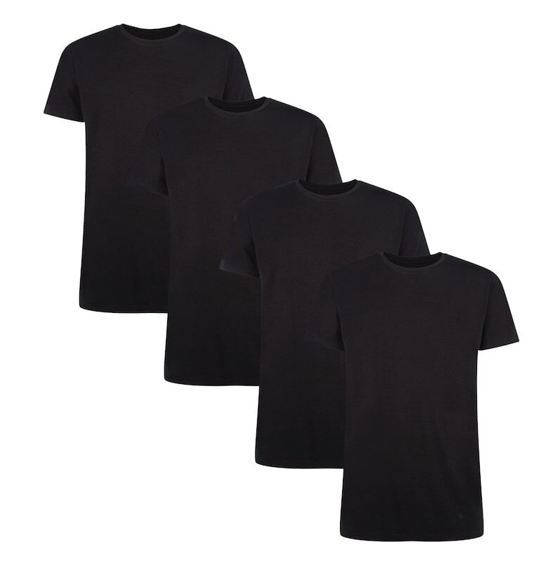 Тениска Ruben - 4 броя - Черен Bamboo Basics