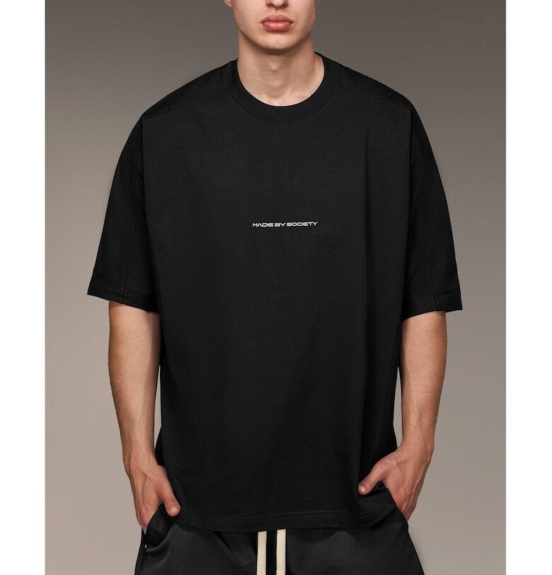 Тениска Произведено от Society - T16382 - Черен Made By Society