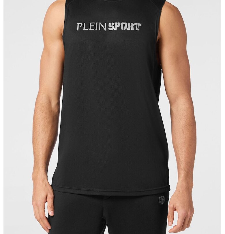 Тениска без ръкави с лого - Черен Plein Sport