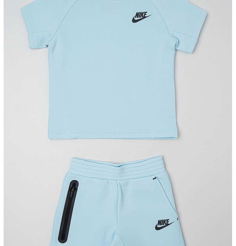 Тениска и шорти с памук с лого - Светлосин Nike