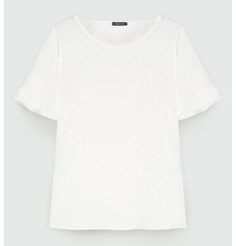 Тениска на точки - Бял Fiorella Rubino