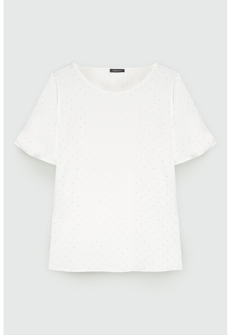 Тениска на точки - Бял Fiorella Rubino