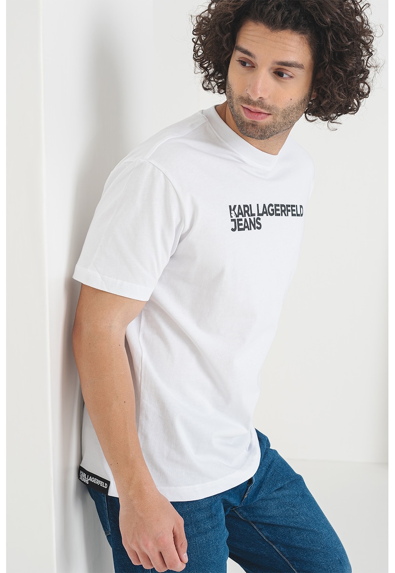 Тениска от органичен памук - Бял KARL LAGERFELD JEANS