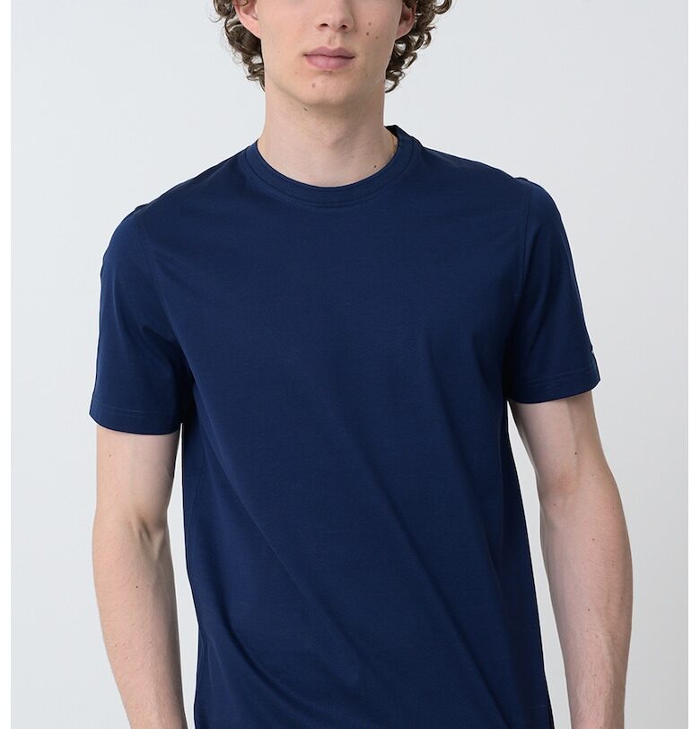 Тениска от органичен памук - Тъмносин Tommy Hilfiger