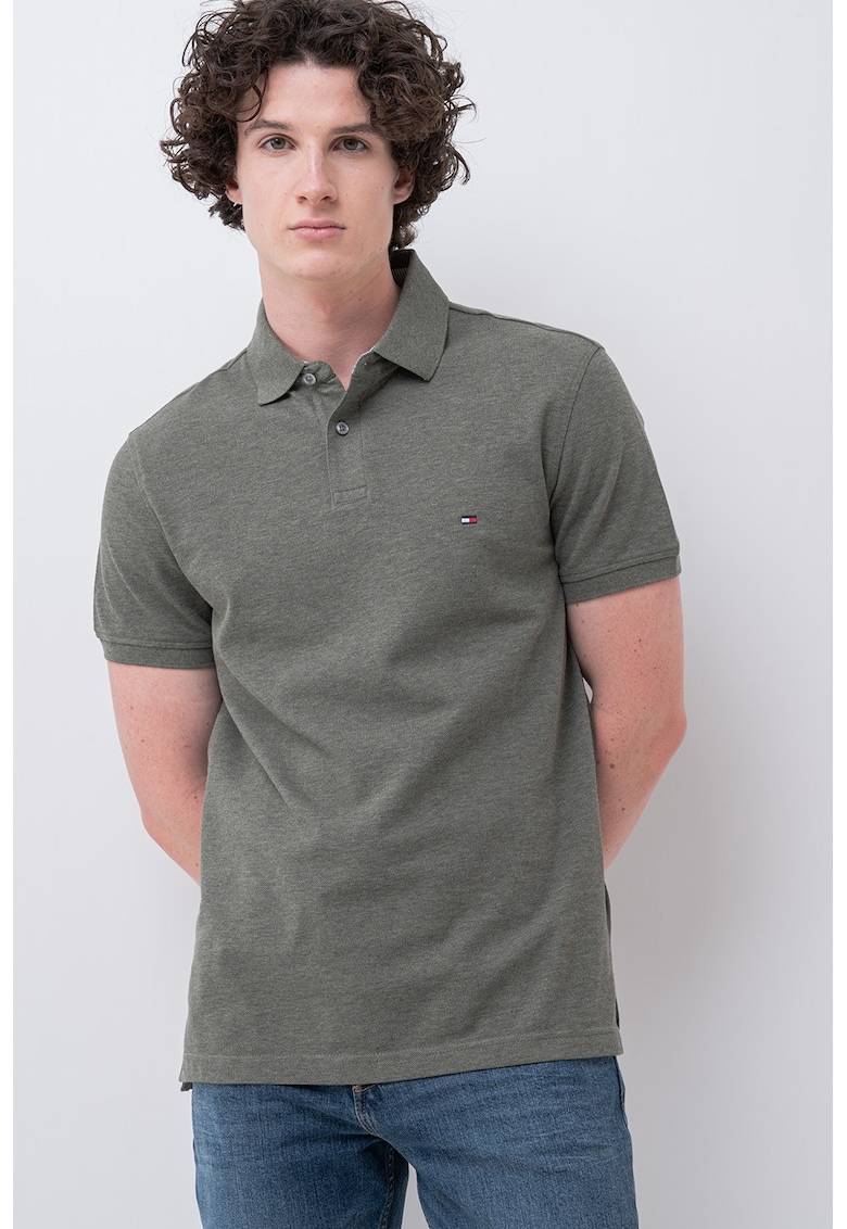 Тениска от органичен памук с яка Tommy Hilfiger