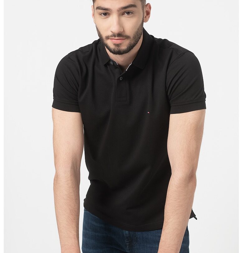 Тениска от органичен памук с яка Tommy Hilfiger