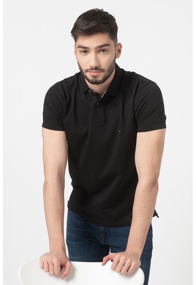 Тениска от органичен памук с яка Tommy Hilfiger