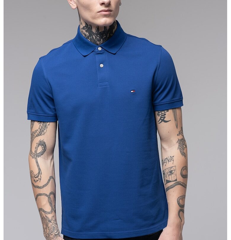 Тениска от органичен памук с яка Tommy Hilfiger