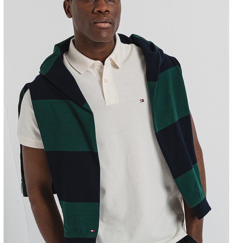 Тениска от органичен памук с яка Tommy Hilfiger