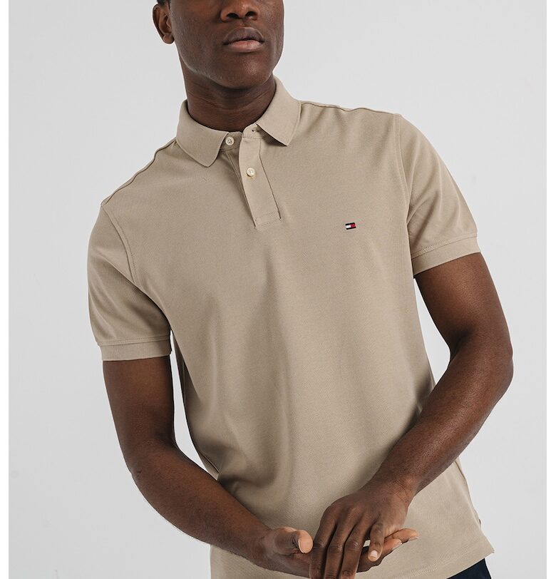 Тениска от органичен памук с яка Tommy Hilfiger